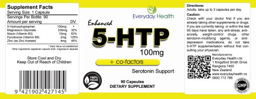 5-HTP - 90 Capsules - 100mg - 5-Hydroxytryptophan - Image 2