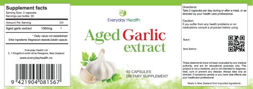 Aged Garlic Extract - 60 Capsules - 500mg - Image 2