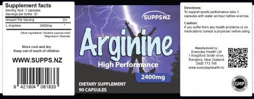 L-Arginine - 90 Capsules - 800mg - Image 2