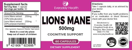 Lions Mane - 60 Capsules - Cognitive Support - Image 2