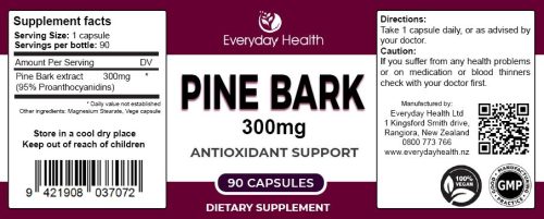 Pine Bark - 90 Capsules 300mg - Healthy Ageing - Image 2