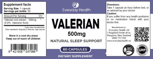 Valerian - 60 Capsules 500mg - Sleep Support - Image 2