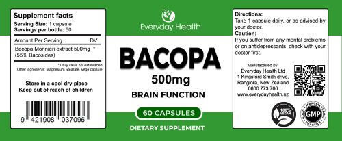 Bacopa Monnieri - 60 Capsules - Brain Function - Image 2