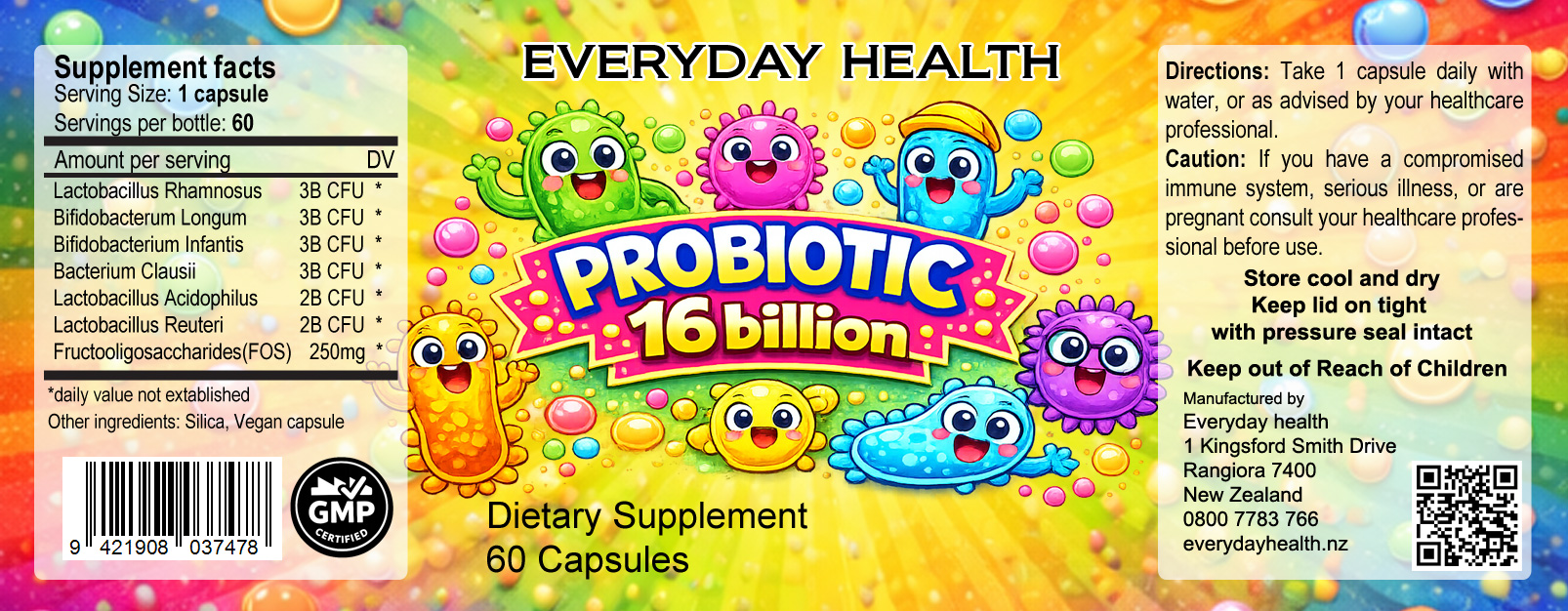 Probiotic - 16Billion - 60 Capsules - Image 2